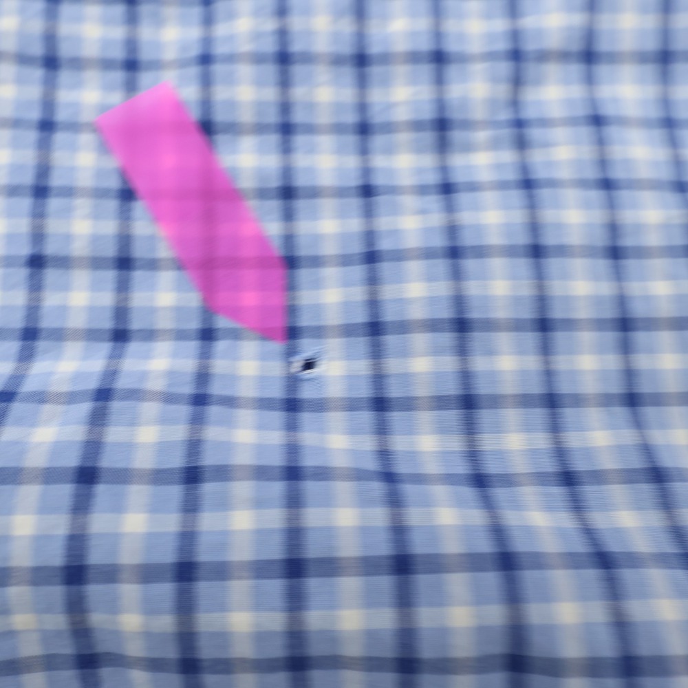Polo Ralph Lauren Men's Blue Plaid Button Down Shirt Medium Long SLeeve‎ Flaws - Picture 7 of 10